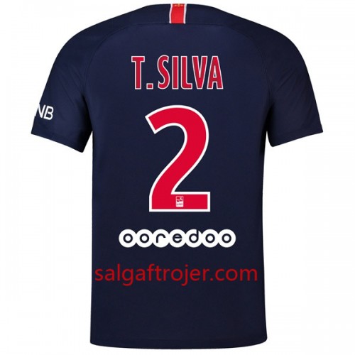 Paris Saint-Germain Fodboldtrøjer T.Silva 2 Hjemmebanesæt 2018/19 Kort ærmer Paris Saint-Germain Fodboldtrøjer T.Silva 2 Hjemmebanesæt 2018/19 Kort ærmer